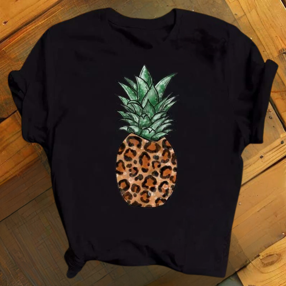 Marisol – Levendige Ananasprint Zomershirt voor Dames