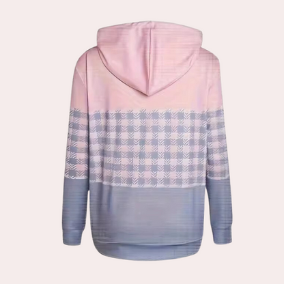 Emmanuelle - Comfortabel geruit zomers sweatshirt voor dames