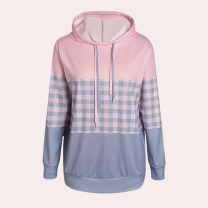 Emmanuelle - Comfortabel geruit zomers sweatshirt voor dames