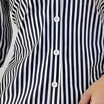 Elisaveta - Elegant gestreept zomer overhemd voor dames