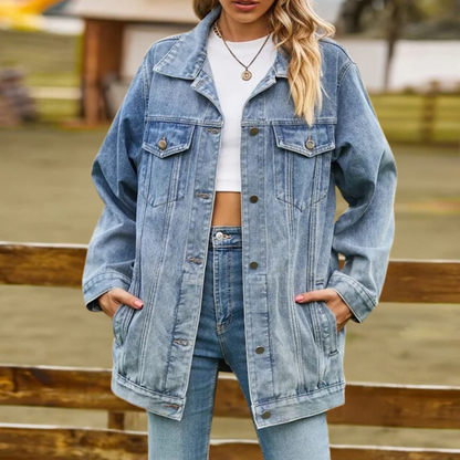 Elizabeth - Dames Stijlvol Denim Zomerjack