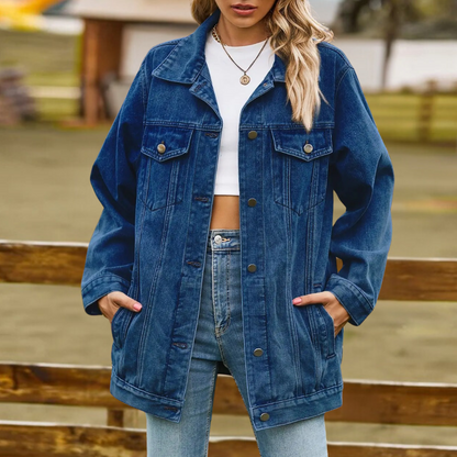 Elizabeth - Dames Stijlvol Denim Zomerjack