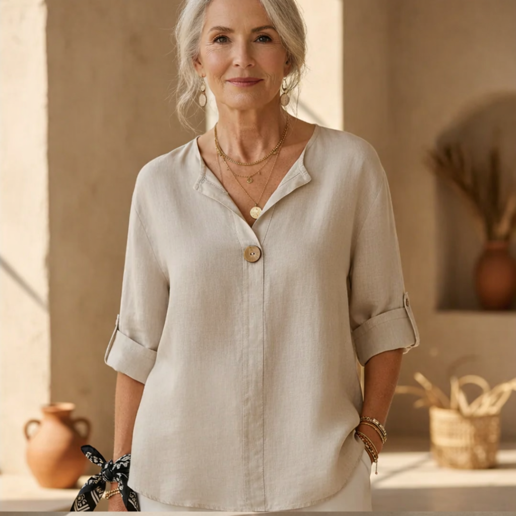Luna™ Casual V-Hals Blouse