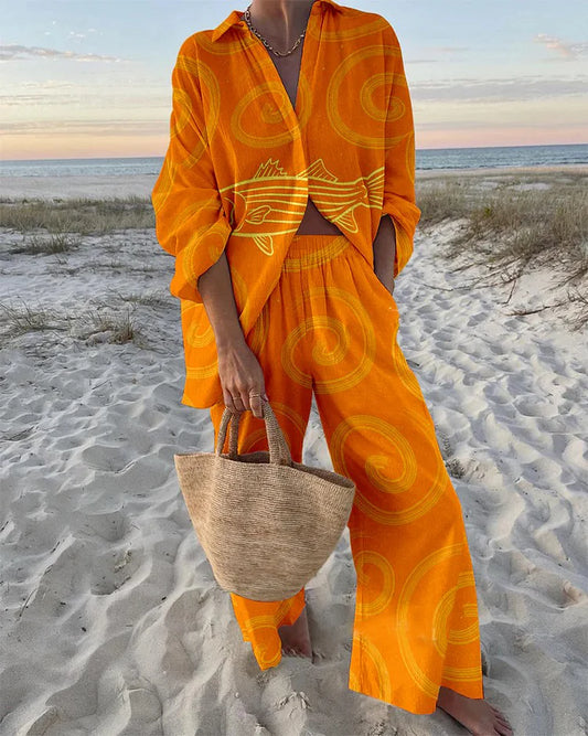 Chic Orange | Tweedelige Set