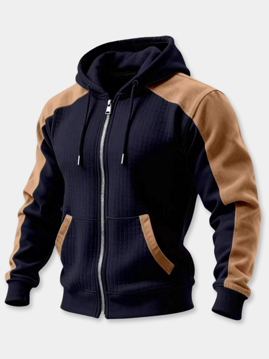 Paris | Getextureerd Jack met Ritssluiting en Capuchon