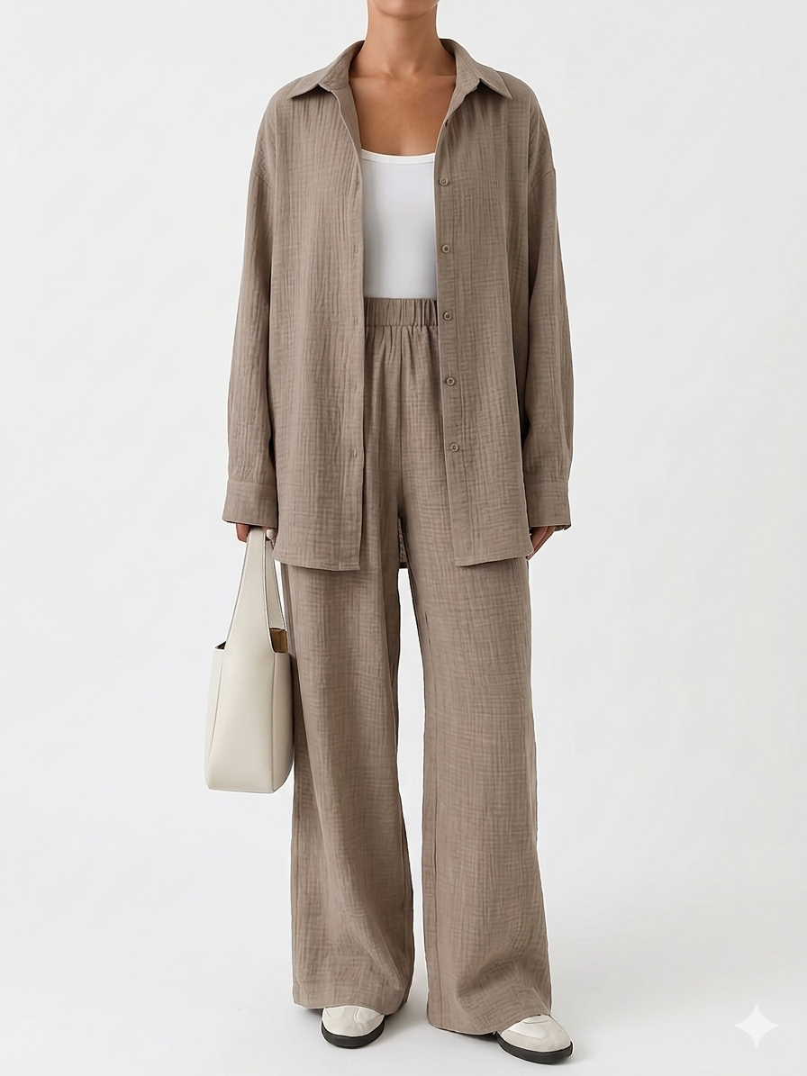 Nova | Tweedelige Linnen-look Set