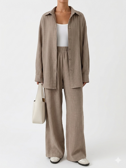 Nova | Tweedelige Linnen-look Set