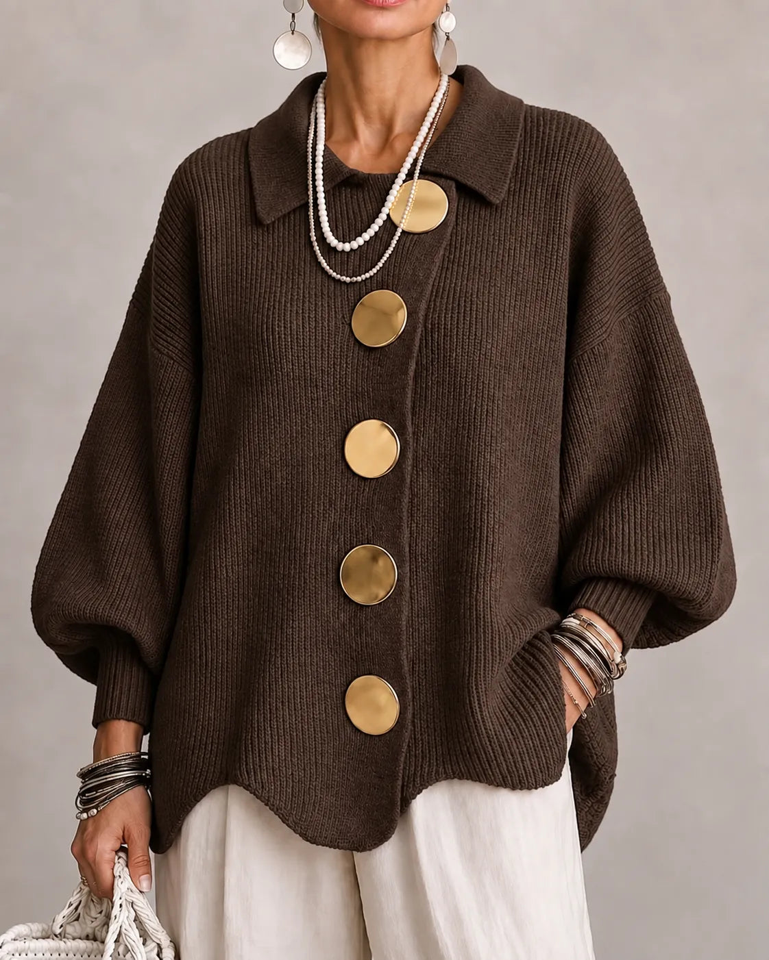Elara | Oversized gebreide trui voor dames