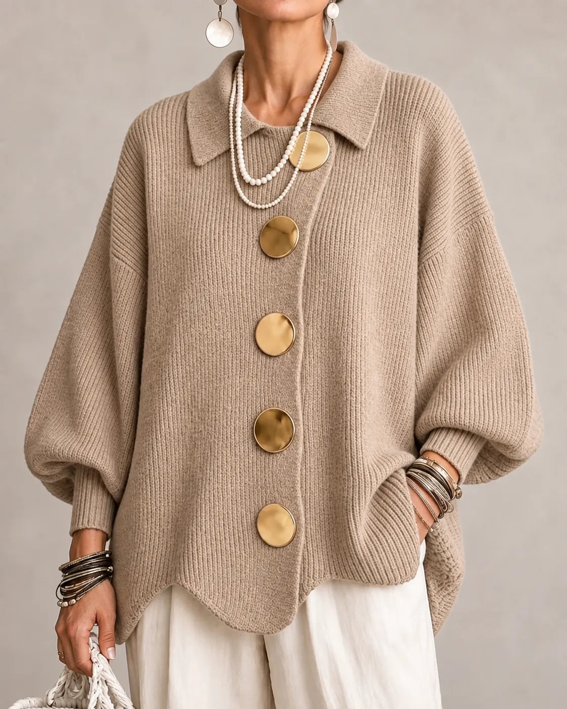 Elara | Oversized gebreide trui voor dames