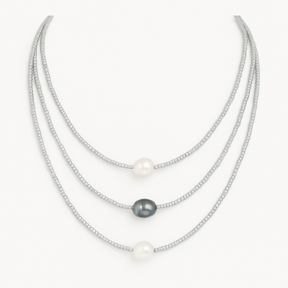 Vintage zoetwater parelketting