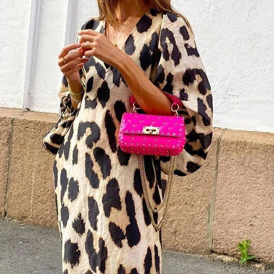 GIULIA - Zomerse jurk met luipaardprint