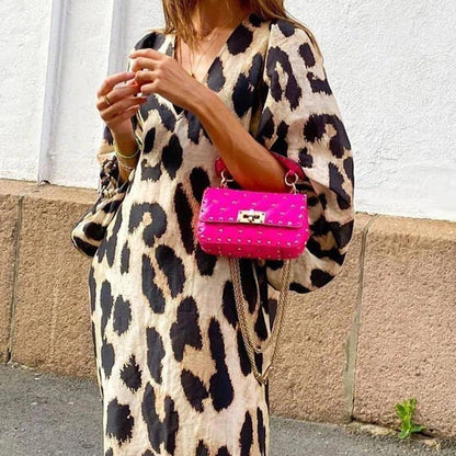 GIULIA - Zomerse jurk met luipaardprint