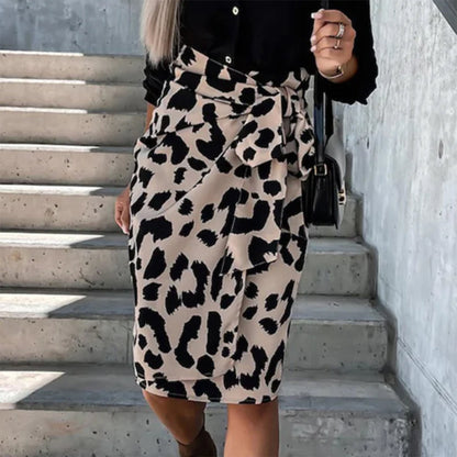 EHLEYR - Zomerse rok met luipaardprint