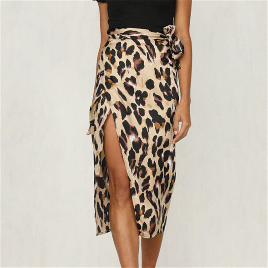EHLEYR - Zomerse rok met luipaardprint