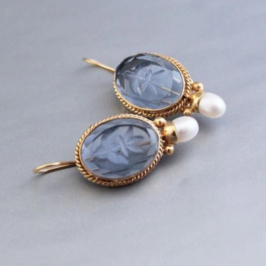 Vintage Sophia klassieke parel oorbellen