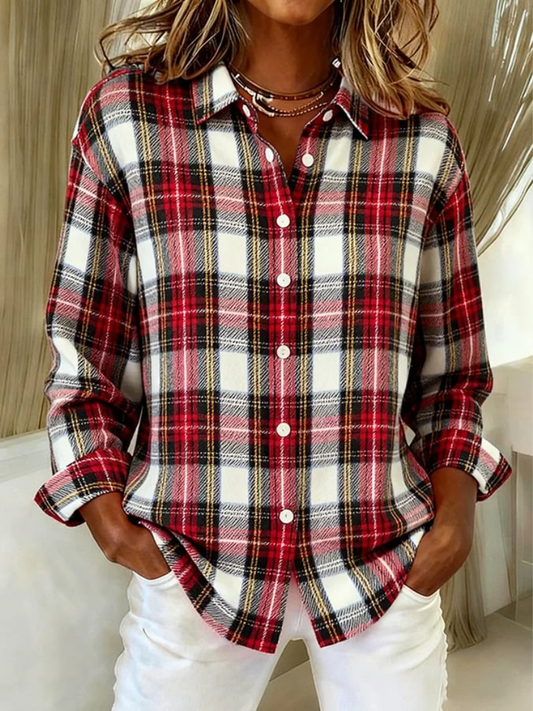 Mira – Klassieke geruite blouse