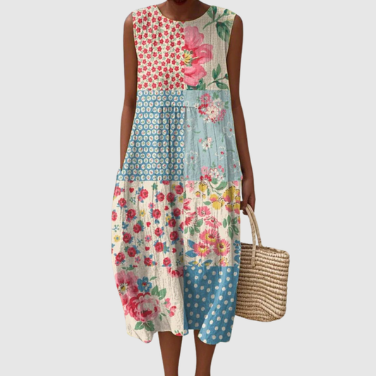 Anna | Patchwork Midi Jurk
