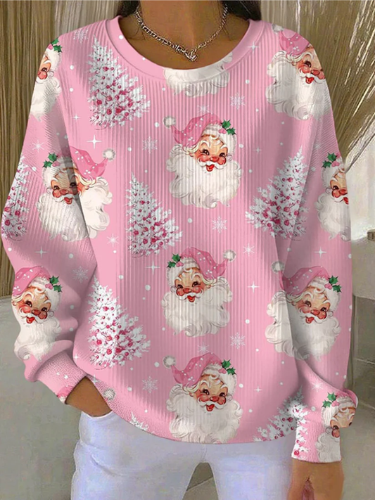 Nora – Kersttrui met speelse winterprint