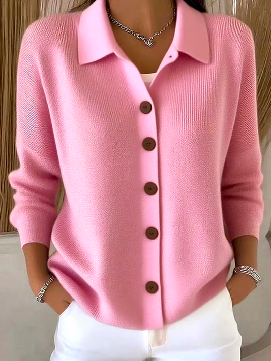 Elena - Gebreide blouse met knopen