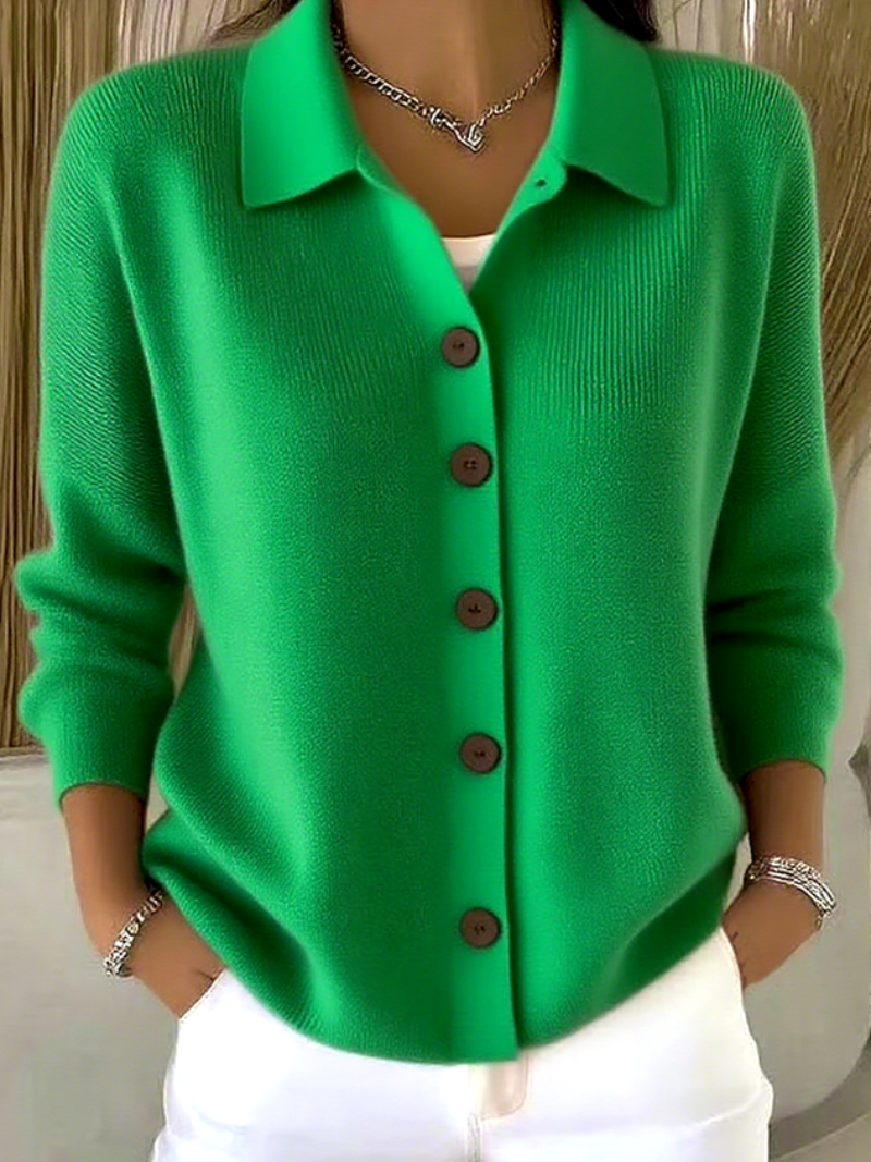 Lise - Gebreide blouse met knopen