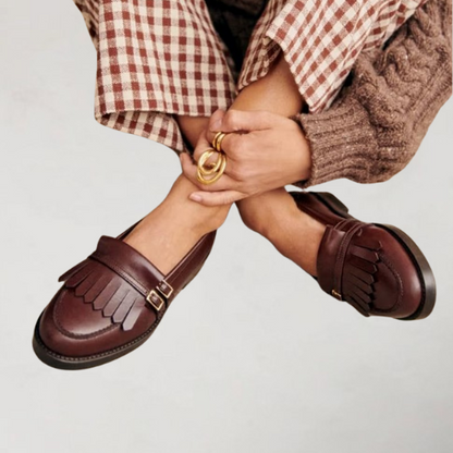 ELS | BRUINE LOAFERS MET GESP EN BAND