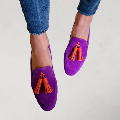 VEERLE | ELEGANTE SUÈDE LOAFERS MET KWASTJE