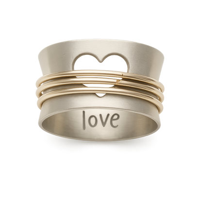 Vintage kostbare liefdesring