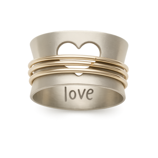 Vintage kostbare liefdesring