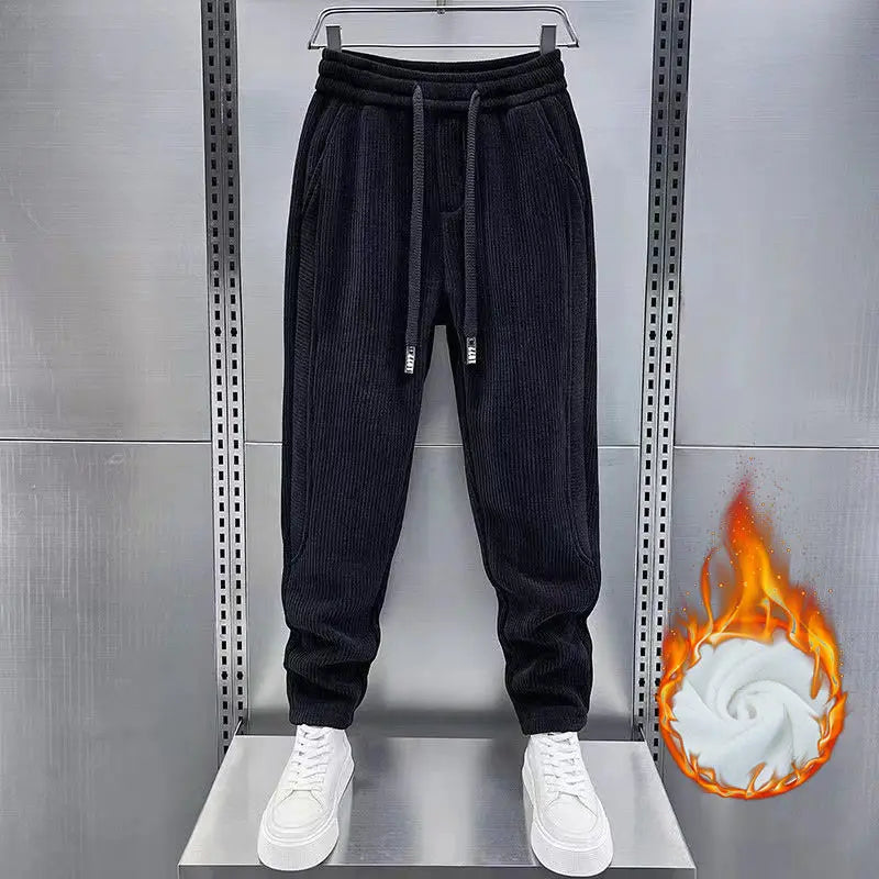 Olivier – Casual joggingbroek van corduroy en fleece