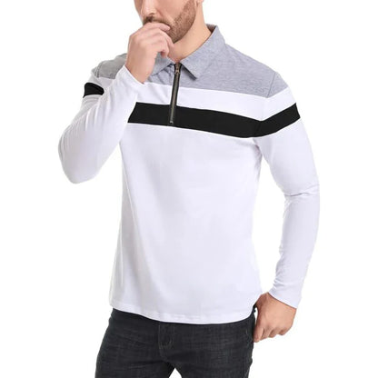 Jongman™ | Gestreept Poloshirt Met Ritssluiting