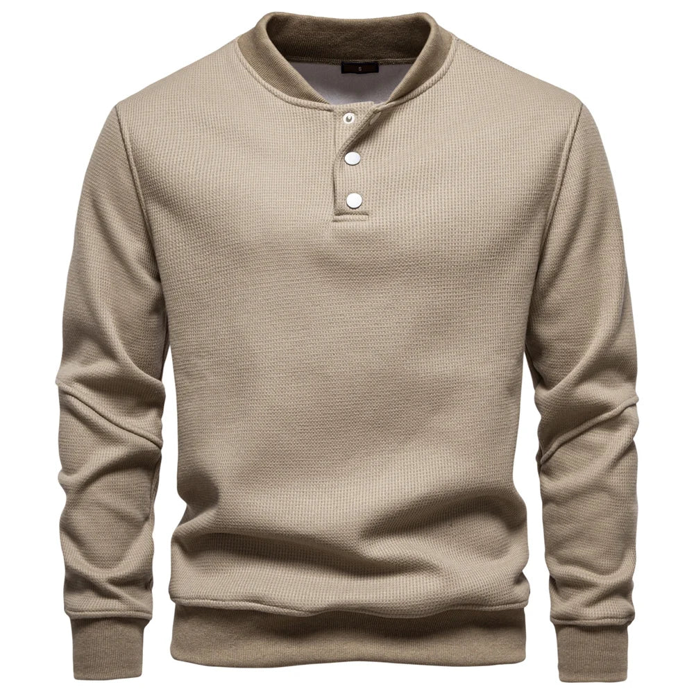 Jongman™ | Fleece Gevoerd Sweatshirt Met Knoopdesign