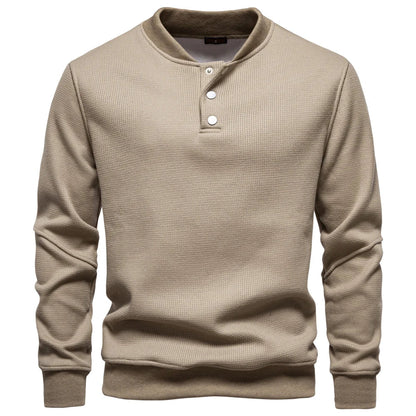 Jongman™ | Fleece Gevoerd Sweatshirt Met Knoopdesign