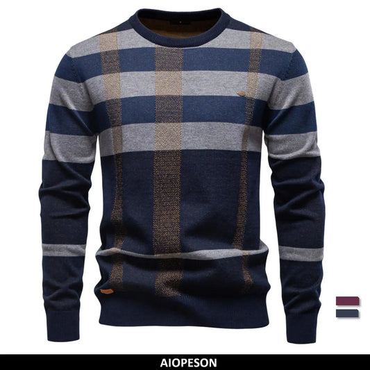 Jongman™ | Luxe & Gestreepte Katoenen Trui