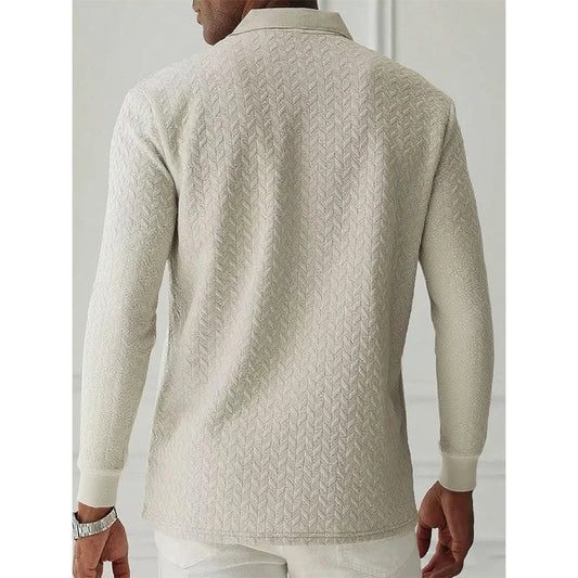 Jongman™ | Casual Heren Polo Met Lange Mouwen