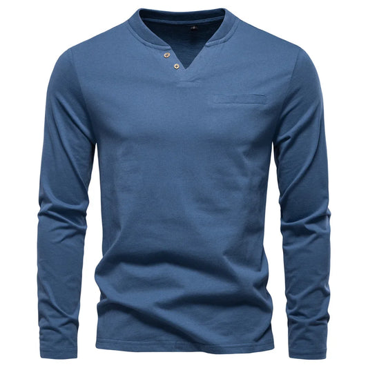 Jongman™ | Henley T-Shirt Met Lange Mouwen (1+1 GRATIS)