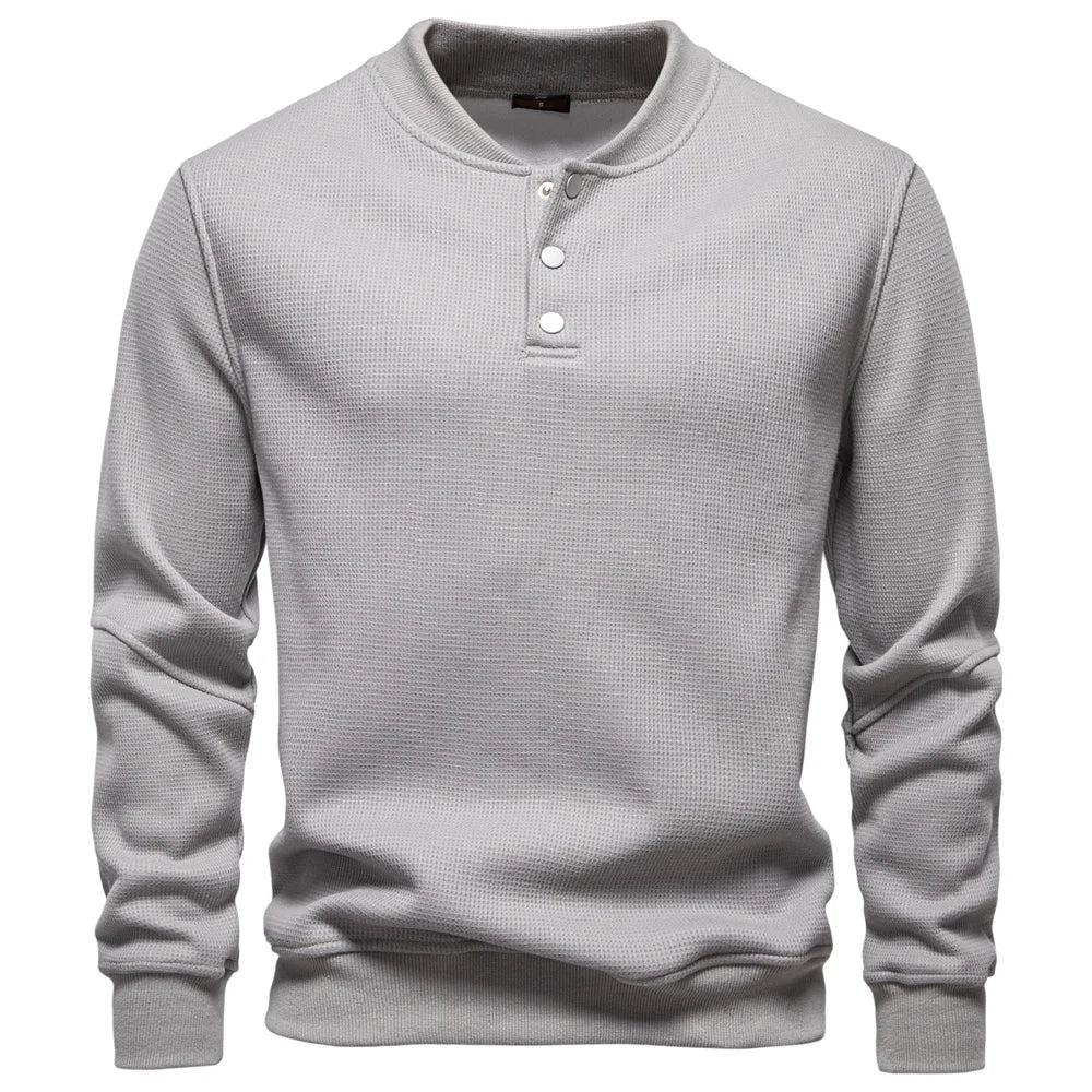 Jongman™ | Fleece Gevoerd Sweatshirt Met Knoopdesign