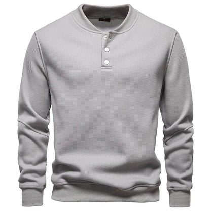 Jongman™ | Fleece Gevoerd Sweatshirt Met Knoopdesign