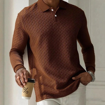 Jongman™ | Casual Heren Polo Met Lange Mouwen