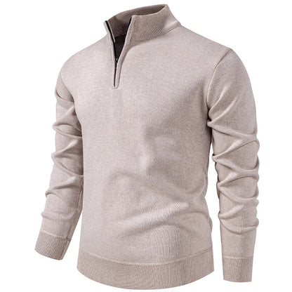 Jongman™ | Casual Gebreide Trui Met Halve Rits