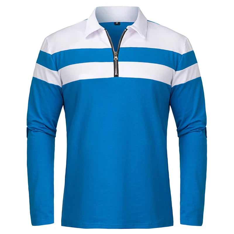 Jongman™ | Gestreept Poloshirt Met Ritssluiting