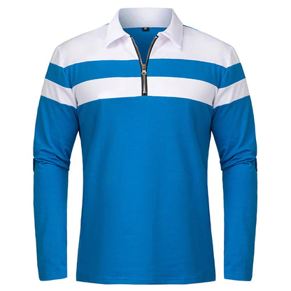 Jongman™ | Gestreept Poloshirt Met Ritssluiting