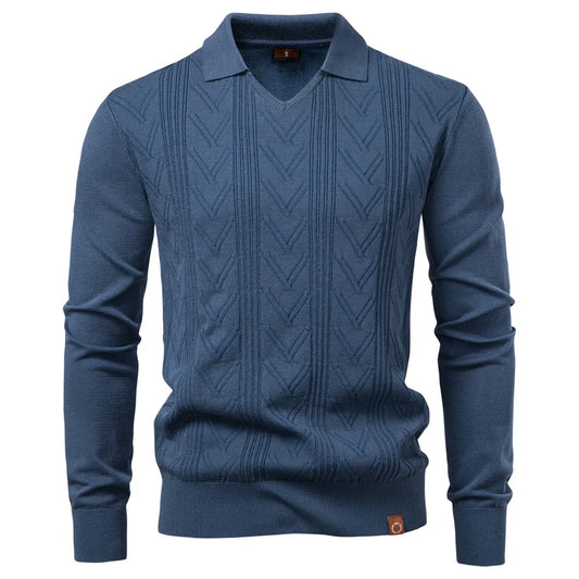 Jongman™ | Gebreide Luxe Polo Met V-Hals