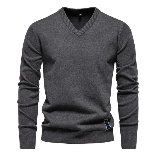 Jongman™ | Katoenen V-Hals Heren Sweater