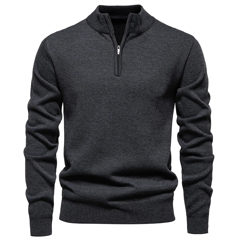 Jongman™ | Casual Gebreide Trui Met Halve Rits