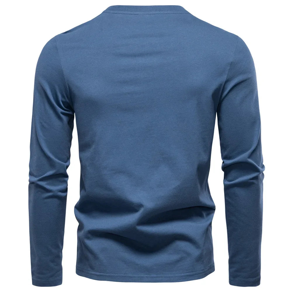 Jongman™ | Henley T-Shirt Met Lange Mouwen (1+1 GRATIS)