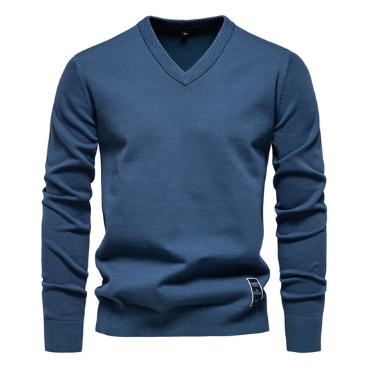 Jongman™ | Katoenen V-Hals Heren Sweater