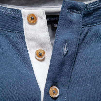 Jongman™ | Henley Heren  Shirt Met Lange Mouwen