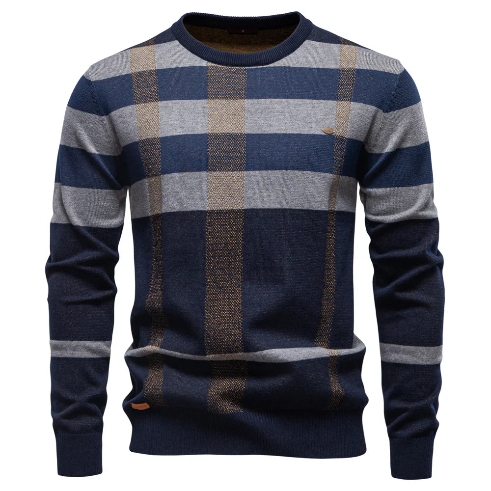 Jongman™ | Luxe & Gestreepte Katoenen Trui