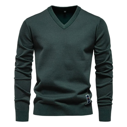 Jongman™ | Katoenen V-Hals Heren Sweater
