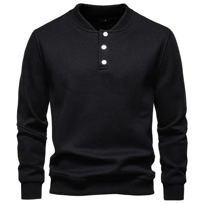 Jongman™ | Fleece Gevoerd Sweatshirt Met Knoopdesign